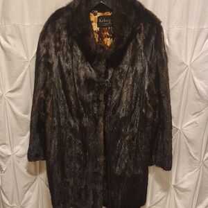 Vintage Women's Dark Brown Mink Fur Coat